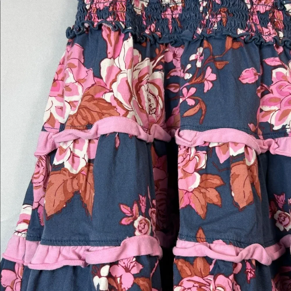 Matilda Jane Enchanted Garden Clarabelle Halter  blue and pink floral dress 2